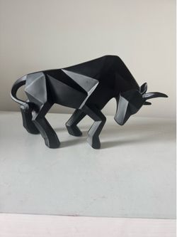 Geometric Bull Statue