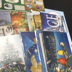 Various Christmas Cards And Stickers