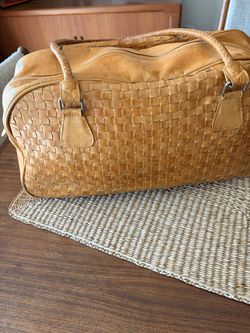Vintage Pons Quintana leather woven bag