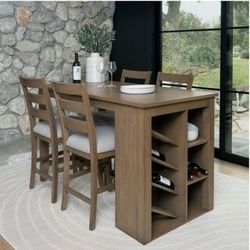 Kaylen 5 Piece Storage Counter Dining Set