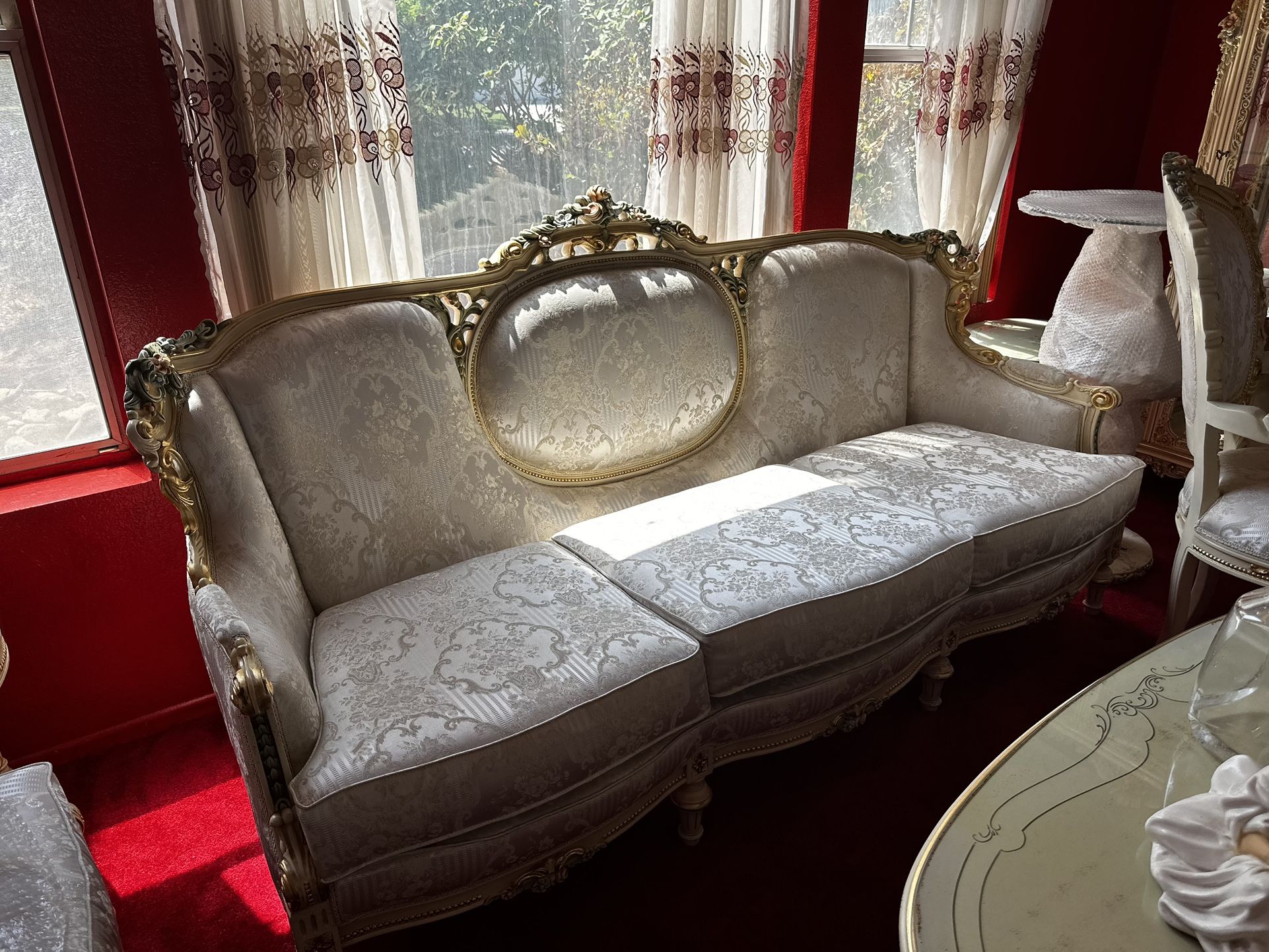 White Vintage Italian Couch