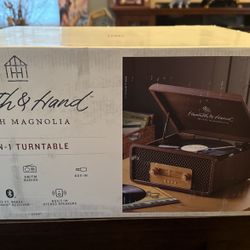 Hearth & Hand with Magnolia 3-in-1 Turn Table with Wood Grain Finish (NEW)