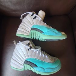 AIR JORDAN 12 RETRO (GS) WHITE-LIGHT AQUA
