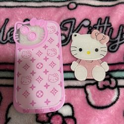 Hello Kitty iPhone 15 Case & Mirror
