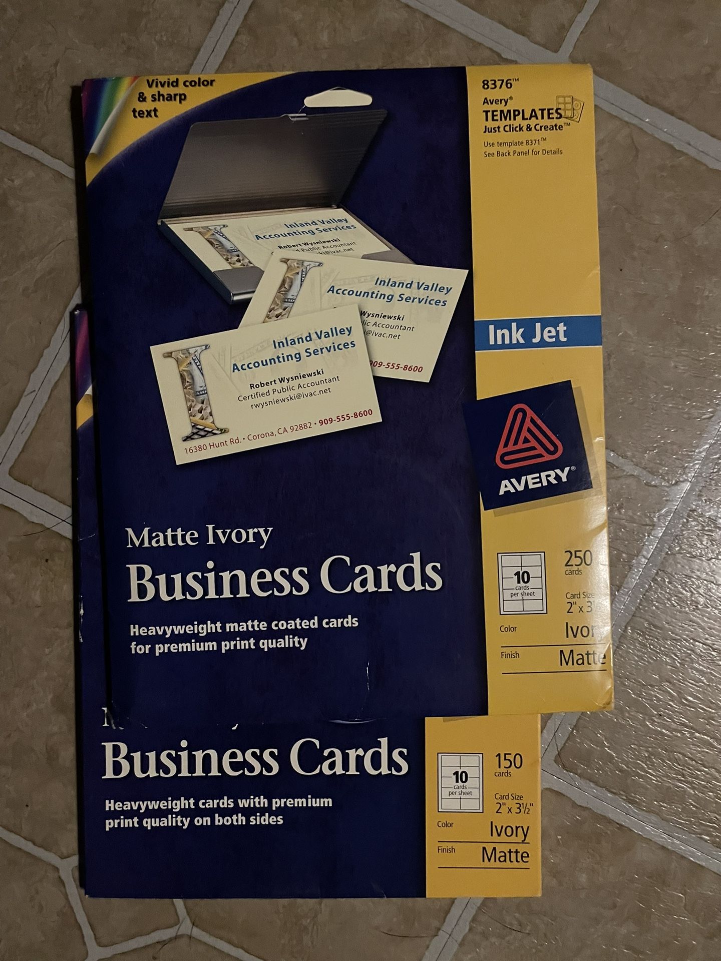 Blank Business Cards