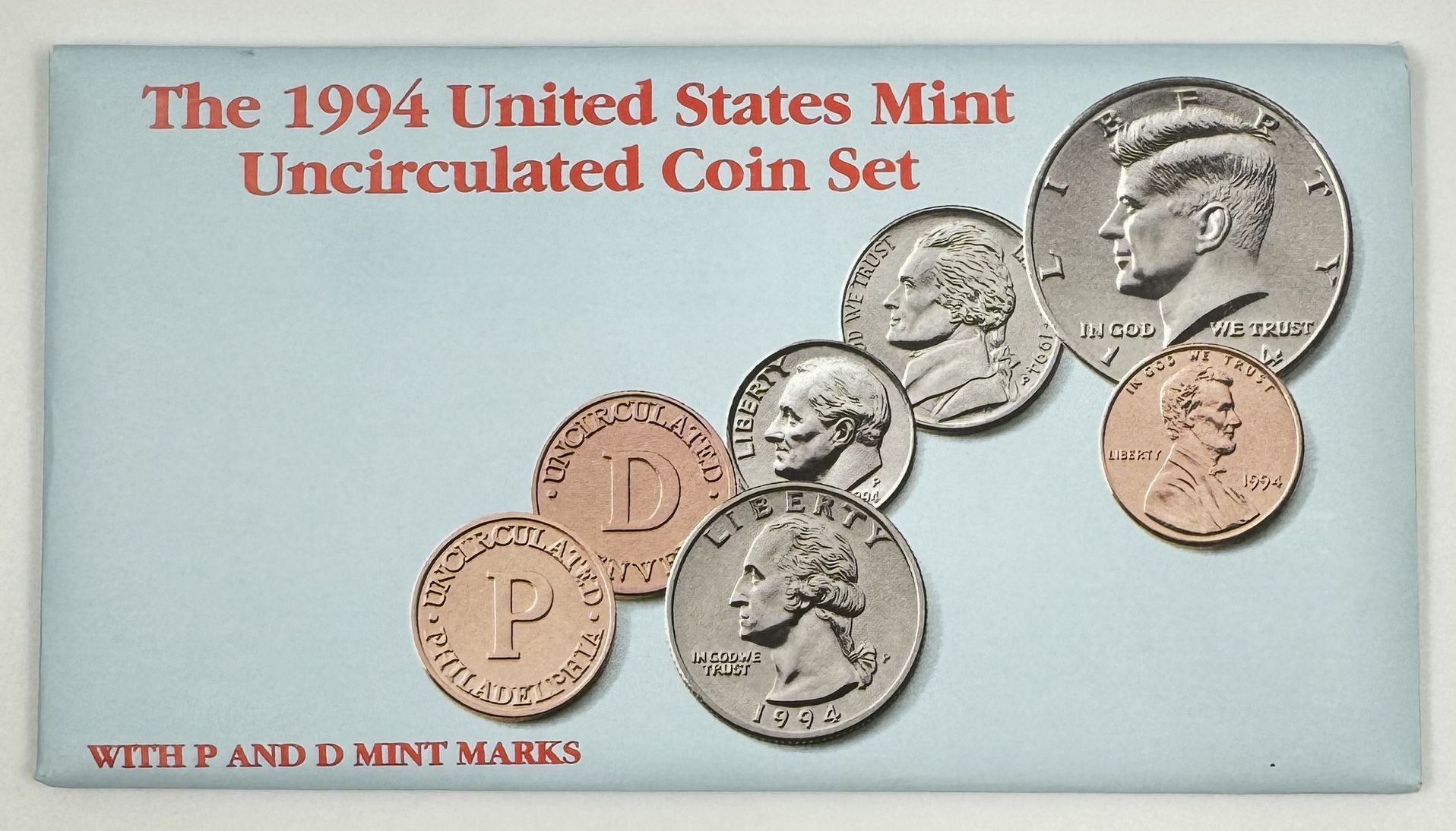 The 1994 United States Mint Uncirculated Coin Set With Ogp And Coa 