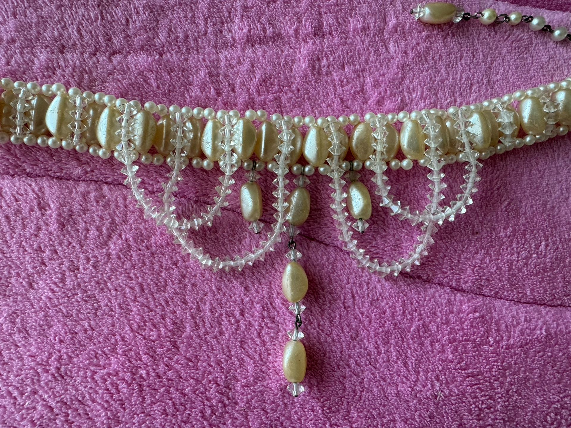 Vintage set, necklace, clips and bracelet