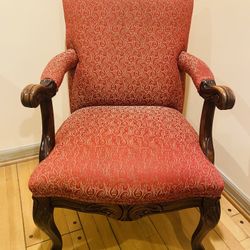 Antique Reupholstered Arm Chair