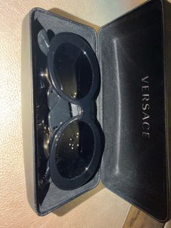 Versace Black Medusa Rhinestone Sunglasses with Case