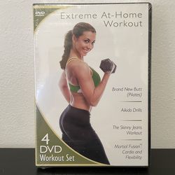 Extreme At Home Workout DVD NEW SEALED 4 Disc Pilates Martial Arts Exercise 2010