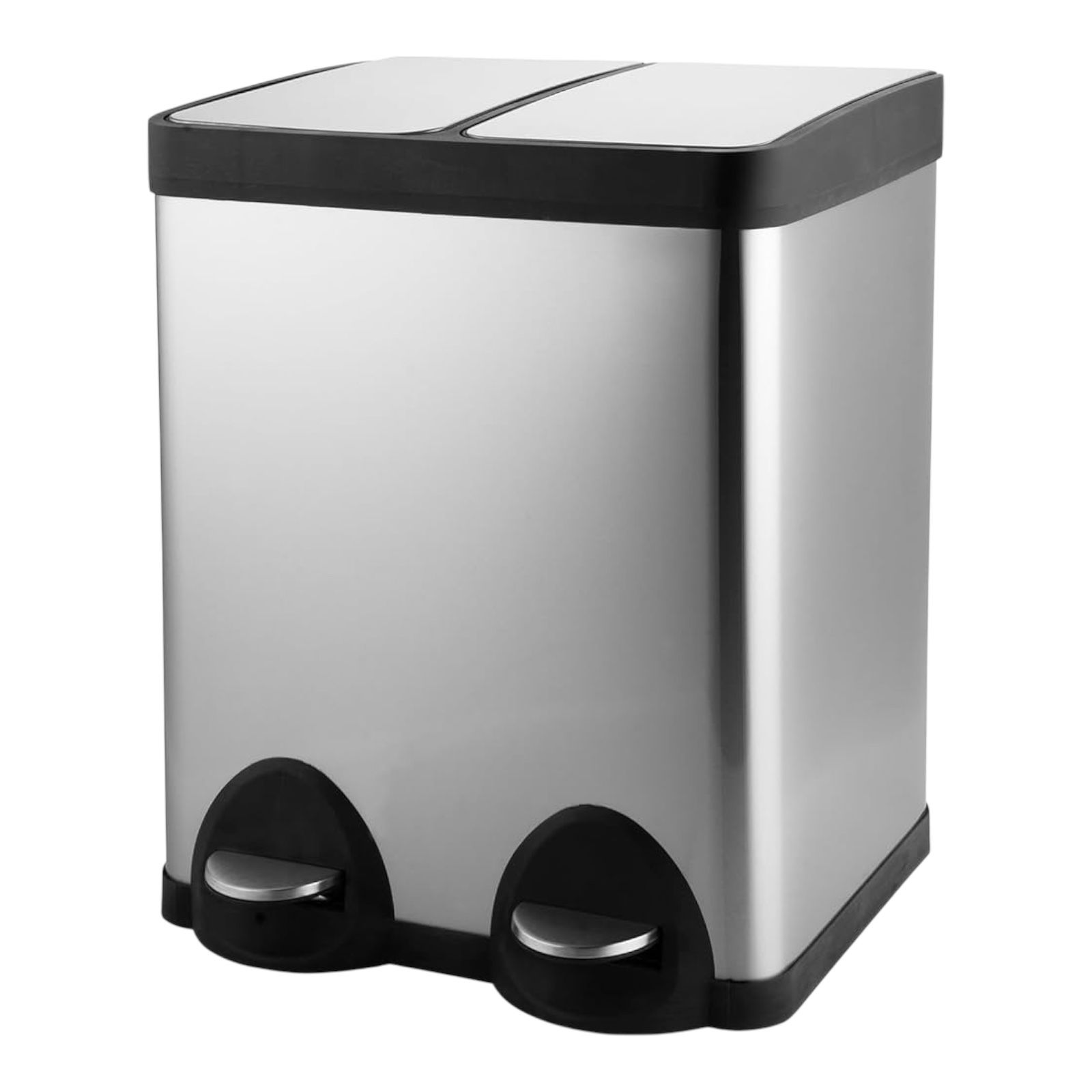 40L / 10.6-Gallon Dual Trash Can stainless steel
