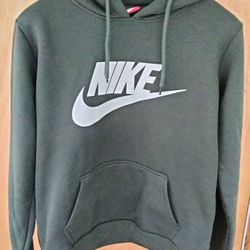 Mens NIKE Olive Drab Green Hoodie Hooded Sweatshirt