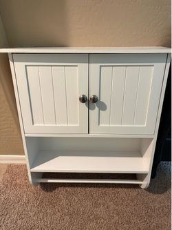 White wall mounted cabinet