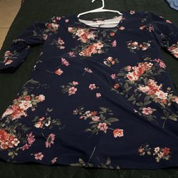 Flower Print Half Sleeve Shirt