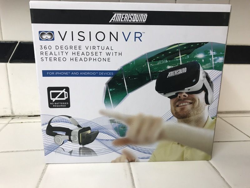 Amerisound Vision VR 360 degree Virtual Reality Headset with Stereo Headphone
