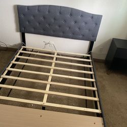 Queen Bed Frame (no Mattress Or Sheets.)