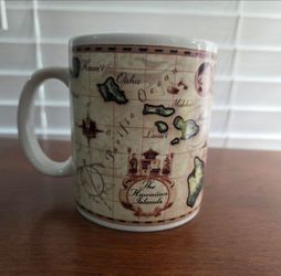 The Hawaiian Islands Vintage Map Coffee Mug
