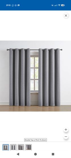 Costco Blackout Curtains Grey, 2 Pamels