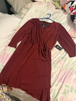 Burgundy dress