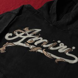 Amiri Washed & Embroidered Hoodie Size L & M