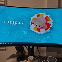 AOC C27G2Z 27" Curved Frameless Ultra-Fast Gaming Monitor, FHD 1080p, 0.5ms 240Hz, FreeSync, 2 x HDMI 2.0, 1 x Display Port, Height Adjustable, Xbox P