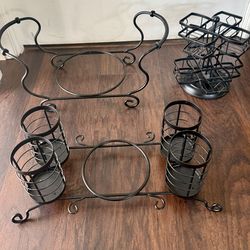 metal plate rack/metal plate and cutlery holder /metal tea bag holder