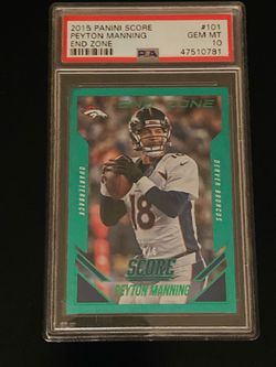 POP 1 Peyton Manning, 2015 Score End Zone Green /6 Psa 10 💎 GEM MINT football card