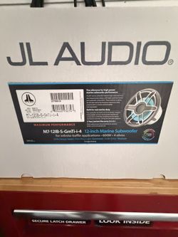 JL Audio M7 12” Marine Subwoofer – Titanium Grille (600W)