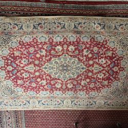 Stunning Vintage Red Kashan Persian Rug. Imported From Iran 45 Years Ago 