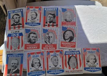 1972 Mini Topps Presidential Campaign Posters