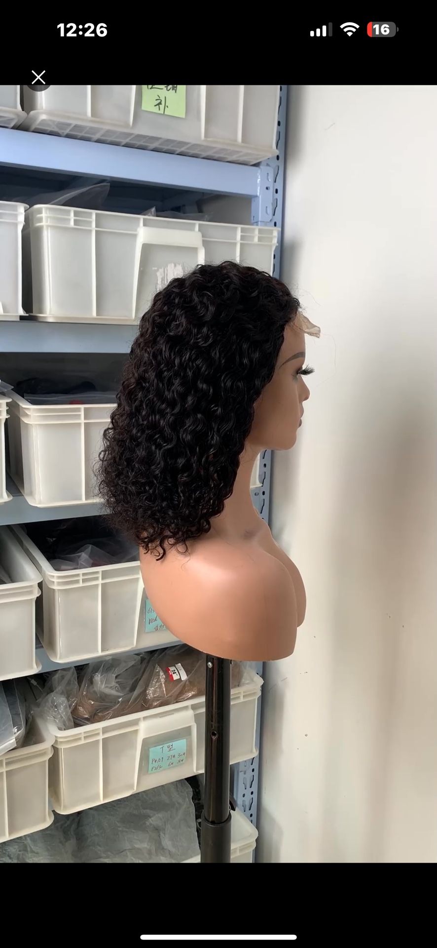 13x4 lace wig , 180% density , kinky curly , 14 inch 