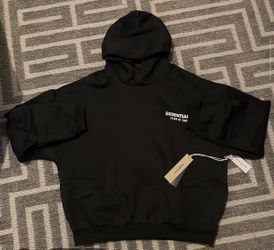 Essentials black and white hoodie