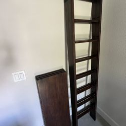 Wooden Ladder Style Shelving Unit 