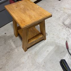 Wood end table