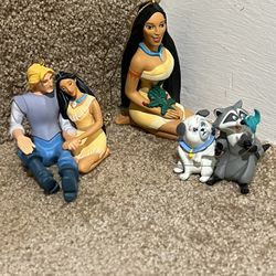 Hallmark Keepsake Ornament Lot Of 3 Pocahontas Captain John Smith Meeko