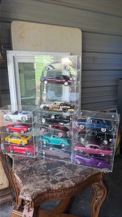Die-Cast Model Car Collection in Acrylic Display Cases