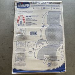 Chicco KidFit Zip Plus 2-In-1 Belt-Positioning Booster Car Seat, Backless And High Back Booster Seat, For Children Aged 4 Years And Up And 40-100 Lbs.