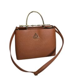 Loungefly Harry Potter Elder Wand Handbag Deathly Hallows Satchel Cognac New