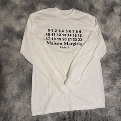 WHITE MAISON MARGIELA LONG SLEEVE T-SHIRT SIZE MEDIUM MEN