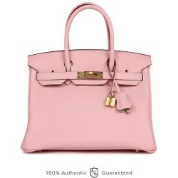 Hermes Birkin 30 Rose Bag