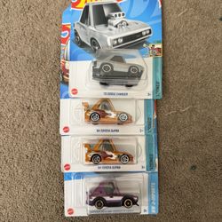 4 Fast And Furious Hot Wheels Cars