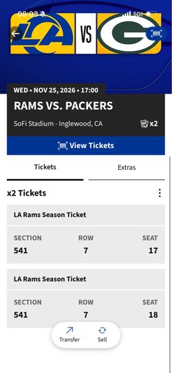 Rams vs packers