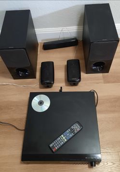 1200W Samsung Receiver Home Theater  5-Disc Changer. 3 Speakers, 2 Subwoofer. HDMI, USB,  AM/FM,  Optical, AUX, Bluetooth.  Remote control.