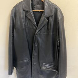 Brandini Black Leather Coat