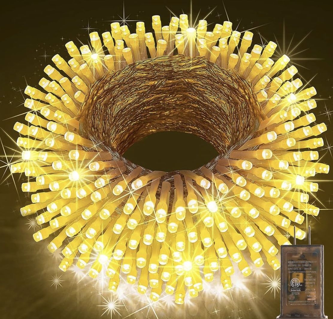 403ft 1000 LED Christmas String Lights Outdoor 8 Modes & Timer Fairy Light Plug in Waterproof LED Wedding Lights for Xmas Yard Tree Party Holiday Deco