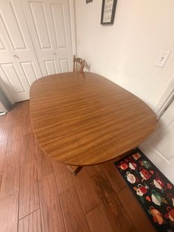 Wood Oval Dining Table
