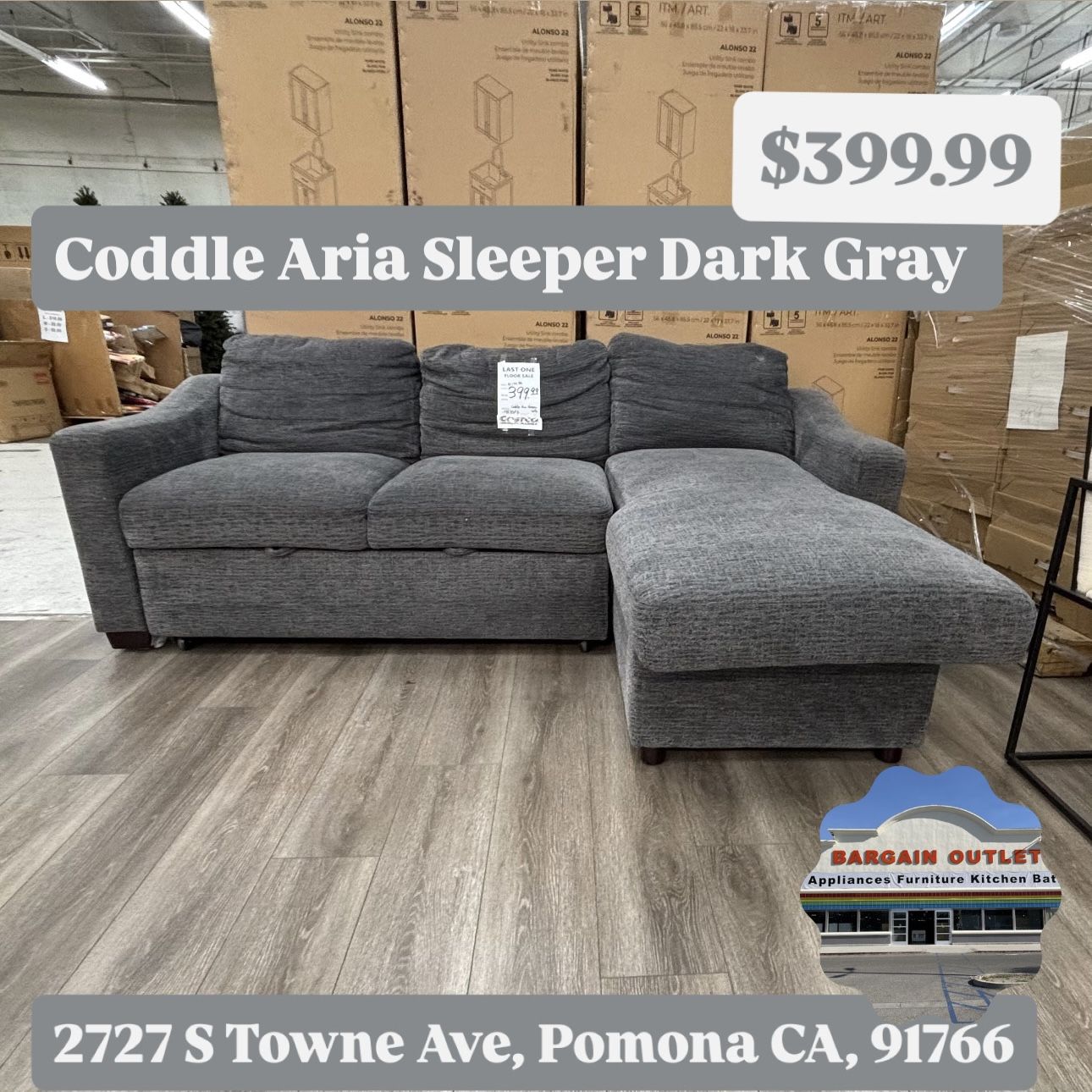 Coddle Aria Sleeper Dark Gray 