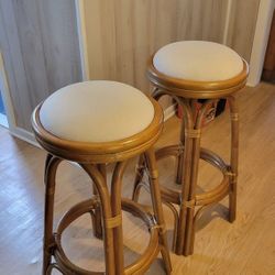 2 Wicker Counter/Bar  Stools