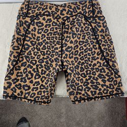 Compression Shorts Leopard Print