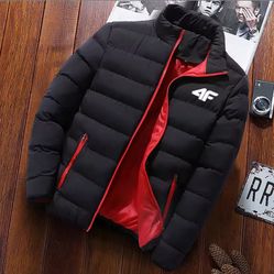 New Cotton Clothing Winter Men's High Quality Casual Fashion Lightweight Warm Business Stand up Collar Warm Coat